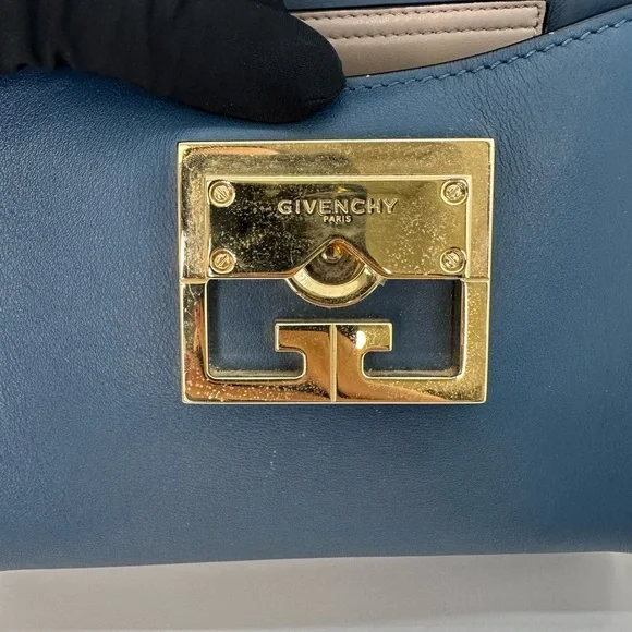 Sold❌Givenchy Blue HOST PICK 🎉and Gold Mini Bag with Structured Design - Picture 12 of 15